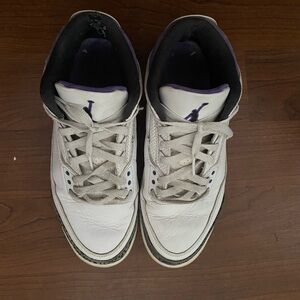 Nike White and Purple Men's Sneakers